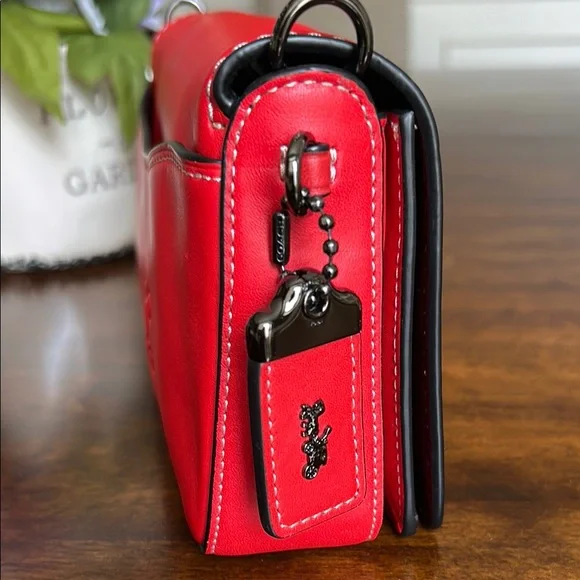 Coach 1941 Disney x Coach Dinky Mickey Red Leather Crossbody Bag - Picture 5 of 15